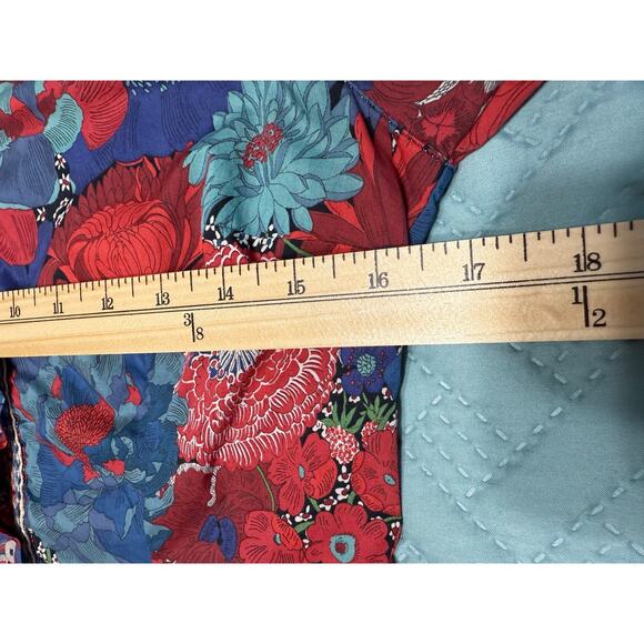 Georg Roth Women's Floral Blouse XS Multi-Color Flip Cuff Sequin Collar Casual - Picture 9 of 10